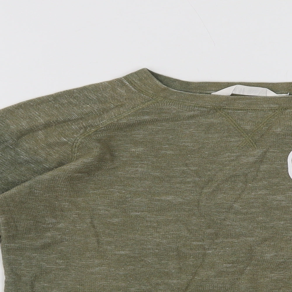 H&M Girls Green Batik Cotton Pullover Sweatshirt Size 9-10 Years