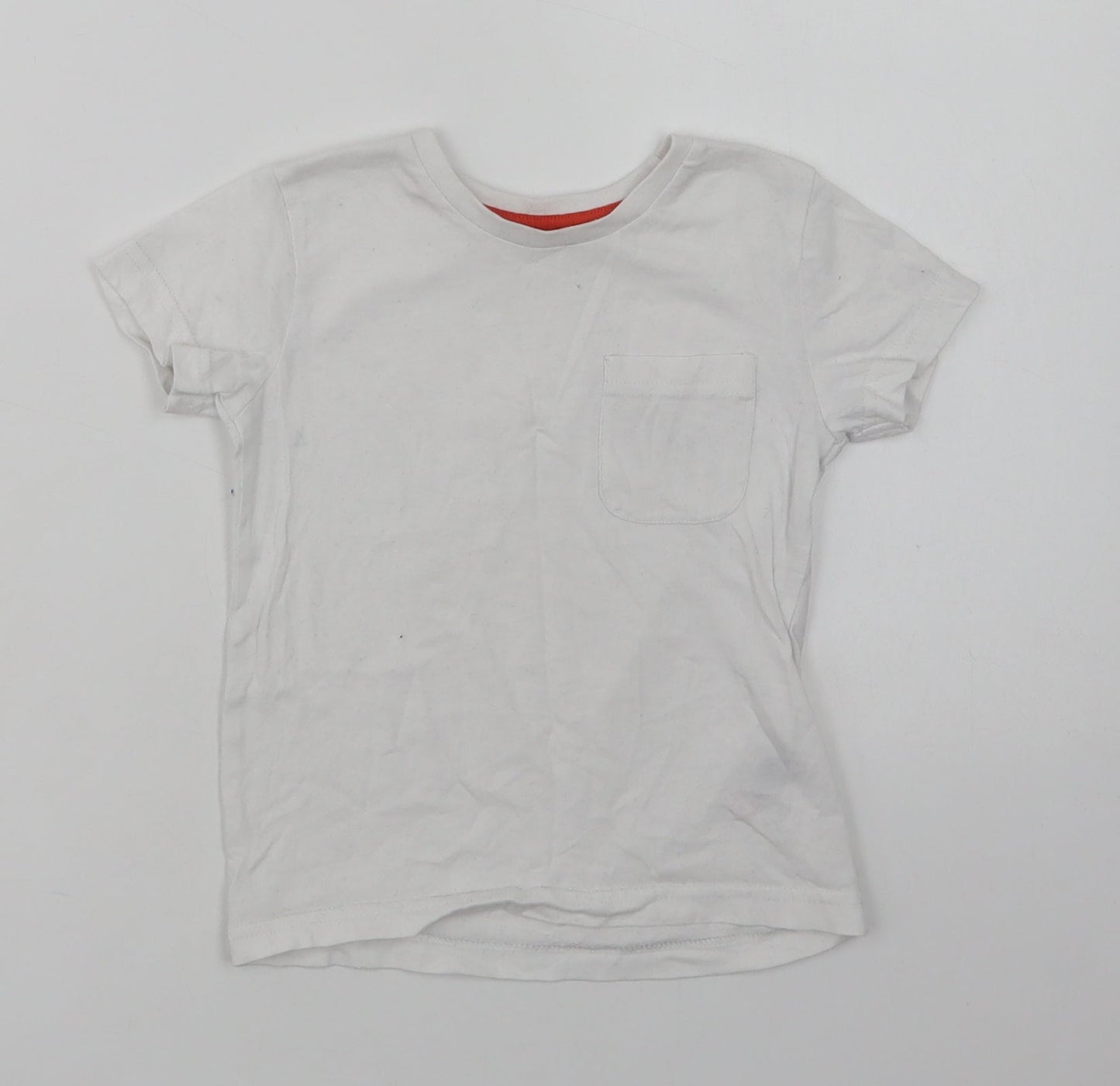 Dunnes Stores Girls White  Cotton Basic T-Shirt Size 3 Years Crew Neck