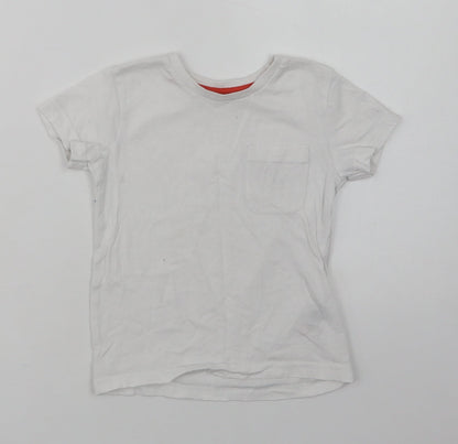 Dunnes Stores Girls White  Cotton Basic T-Shirt Size 3 Years Crew Neck