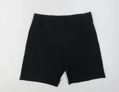 Dunnes Stores Womens Black  Cotton Compression Shorts Size M L8 in Regular