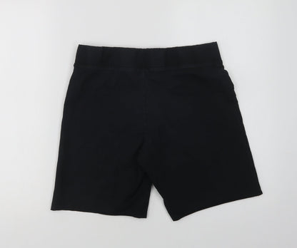 Dunnes Stores Womens Black  Cotton Compression Shorts Size M L8 in Regular