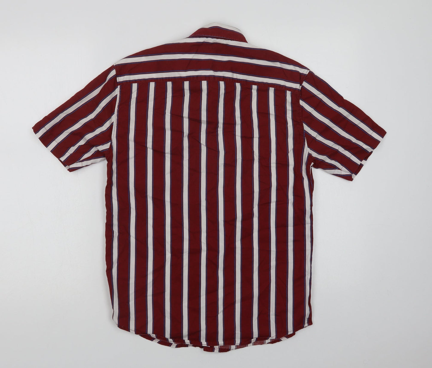 Mens UK Size S Netplay Red  Button-Up Short Sleeve Casual Shirt