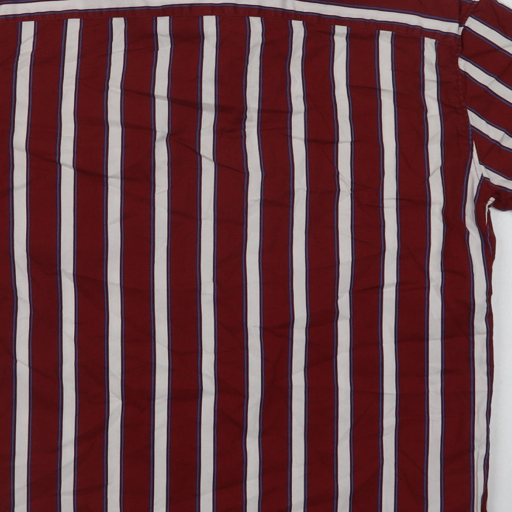 Mens UK Size S Netplay Red  Button-Up Short Sleeve Casual Shirt