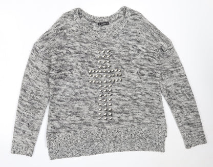 Womens UK Size 14 Dunnes Stores Grey Pullover Jumper