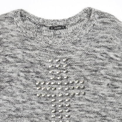 Womens UK Size 14 Dunnes Stores Grey Pullover Jumper