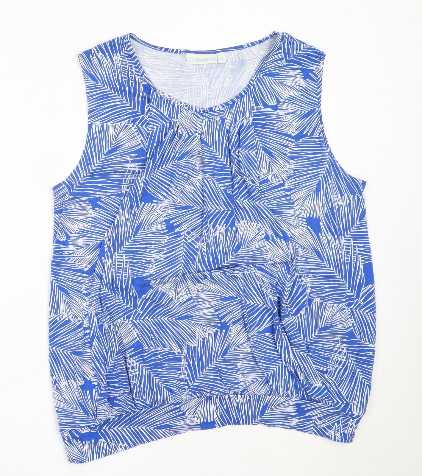 Womens UK Size L JoJo Maman Bébé Blue Basic Tank