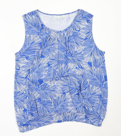 Womens UK Size L JoJo Maman Bébé Blue Basic Tank