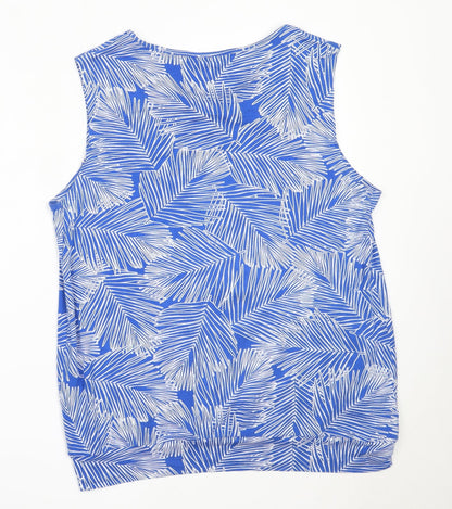 Womens UK Size L JoJo Maman Bébé Blue Basic Tank