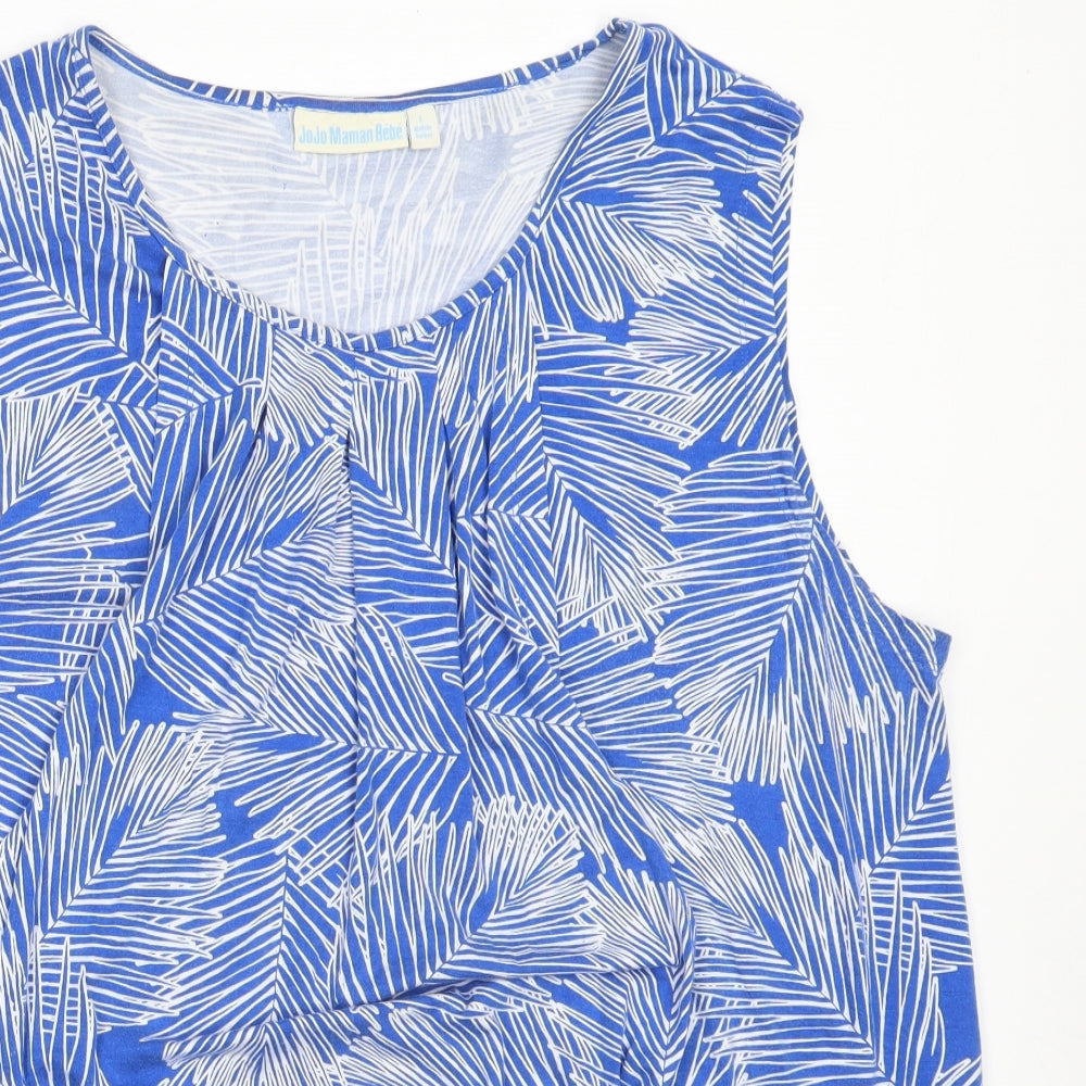 Womens UK Size L JoJo Maman Bébé Blue Basic Tank