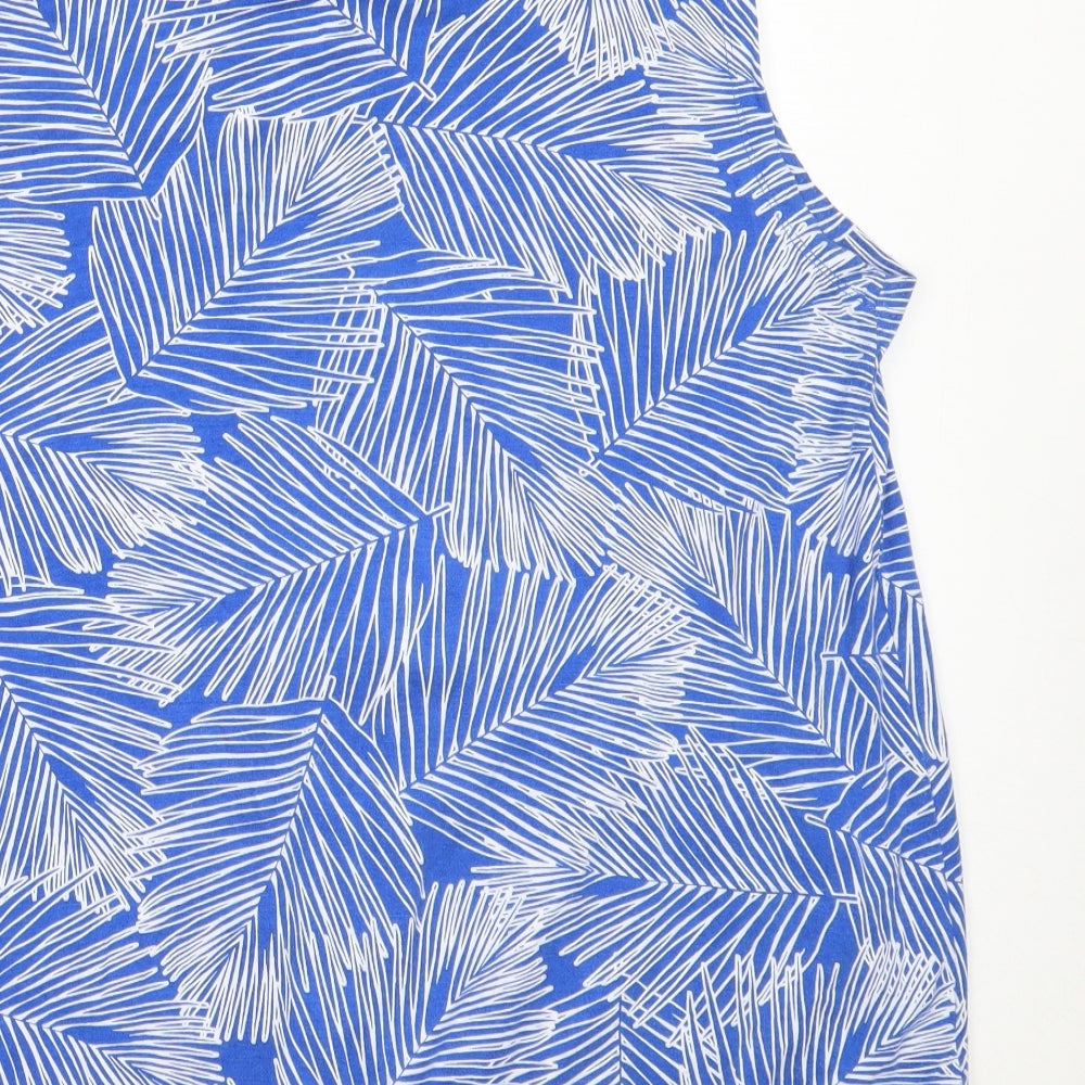 Womens UK Size L JoJo Maman Bébé Blue Basic Tank
