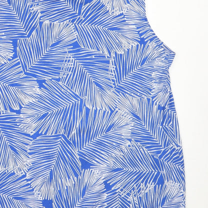 Womens UK Size L JoJo Maman Bébé Blue Basic Tank