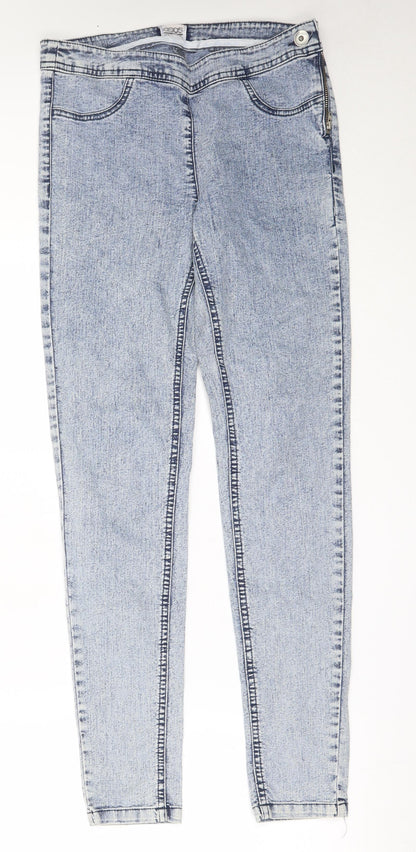 ASOS Womens Blue  Cotton Skinny Jeans Size 10 L30.5 in Regular