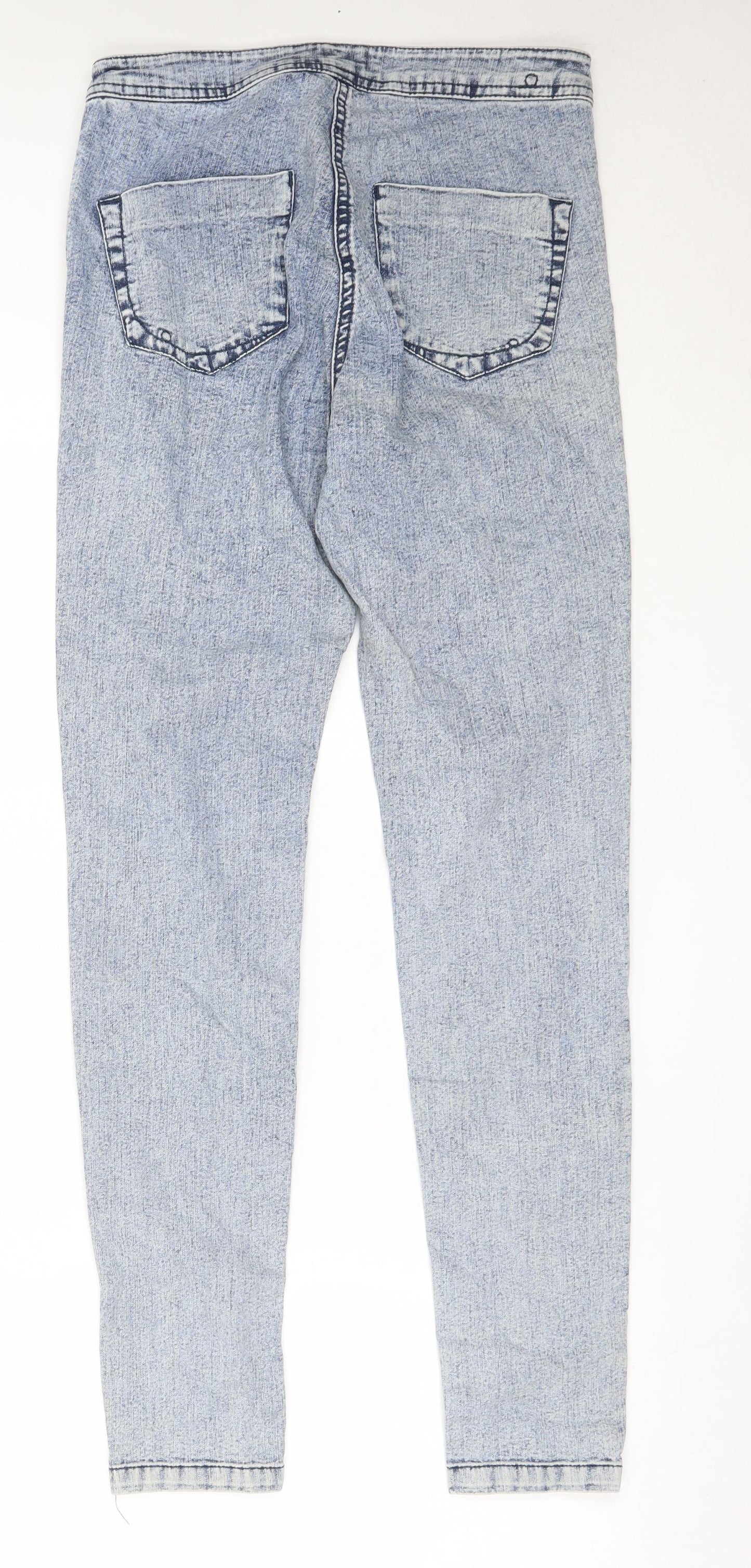 ASOS Womens Blue  Cotton Skinny Jeans Size 10 L30.5 in Regular