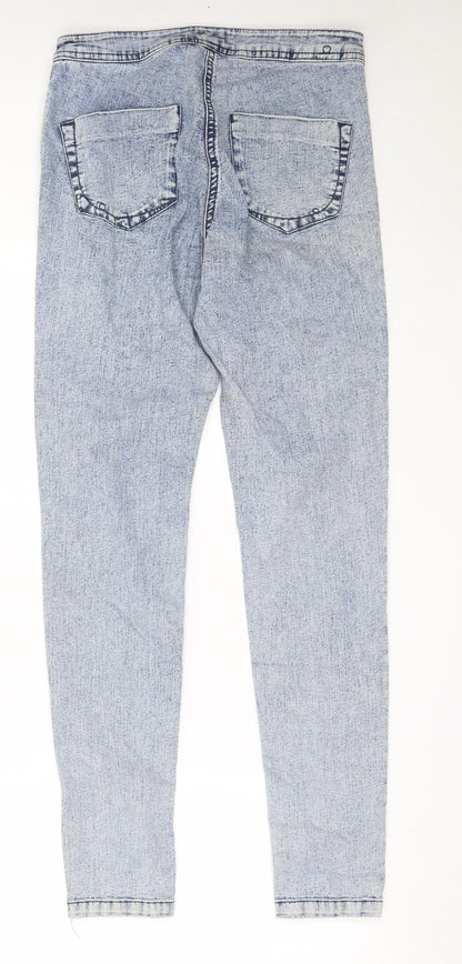 ASOS Womens Blue  Cotton Skinny Jeans Size 10 L30.5 in Regular
