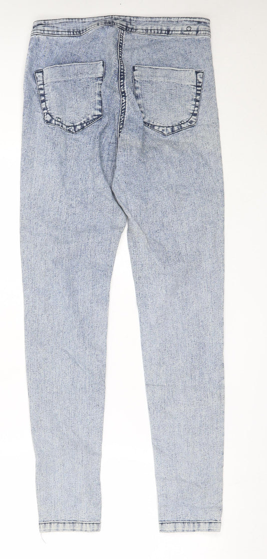 ASOS Womens Blue  Cotton Skinny Jeans Size 10 L30.5 in Regular
