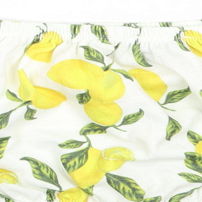 Primark Womens Ivory  Polyester Cropped Blouse Size XS Off the Shoulder - lemon