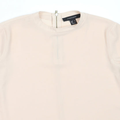 Womens UK Size 10 Atmosphere Beige Basic Blouse