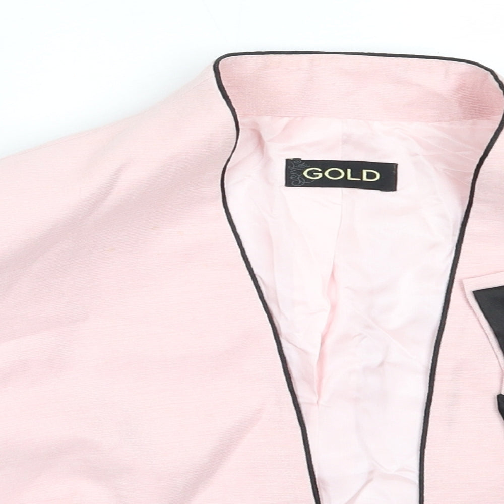 Womens UK Size 14 Gold Pink Jacket