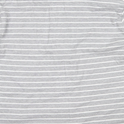 DASH Womens Grey Striped Cotton Full Zip Sweatshirt Size 20  Zip