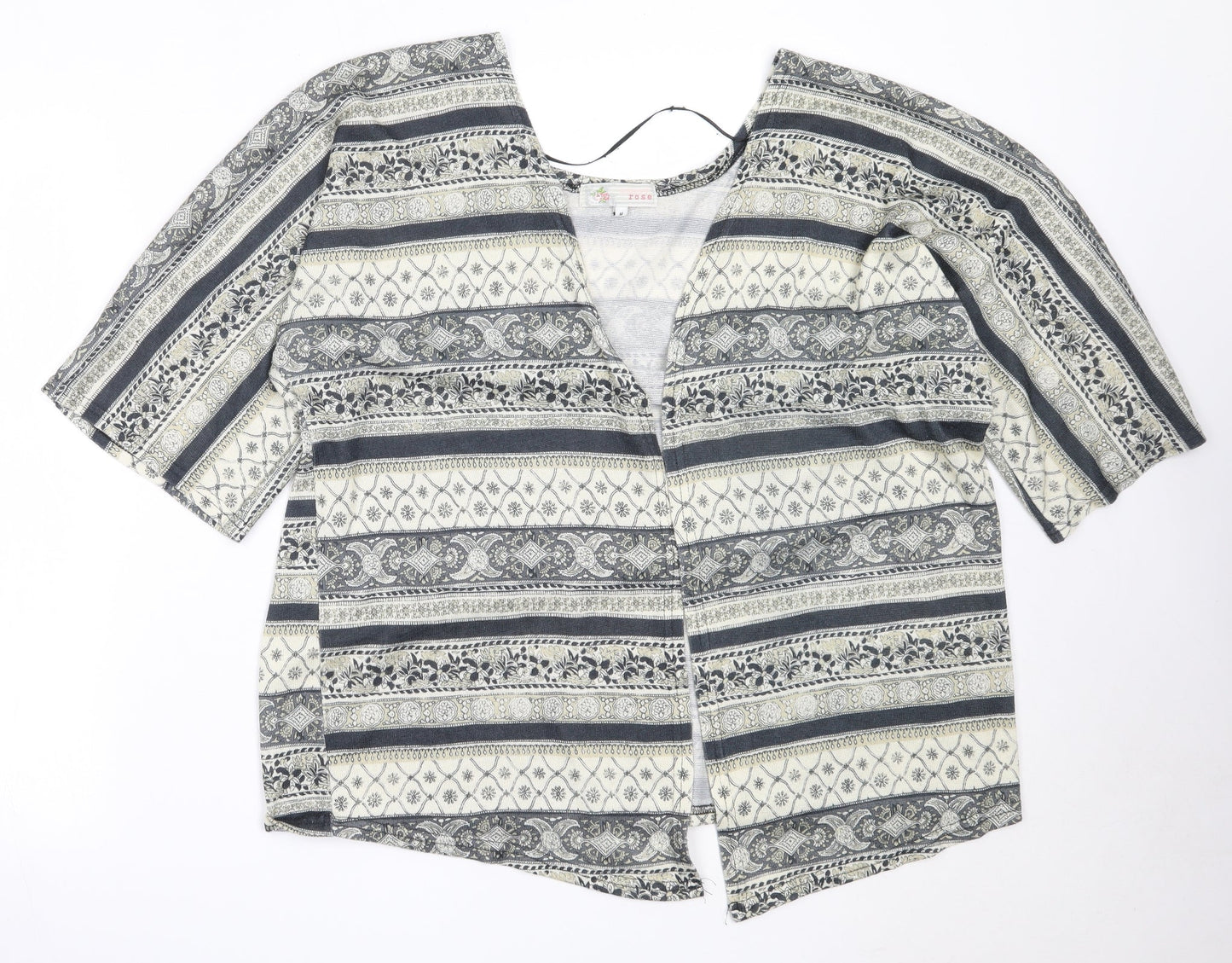 Womens UK Size M Cameo Rose Grey Cardigan Jumper