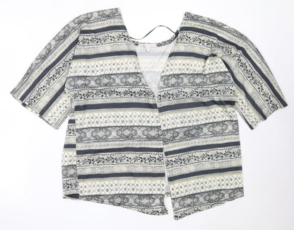 Womens UK Size M Cameo Rose Grey Cardigan Jumper