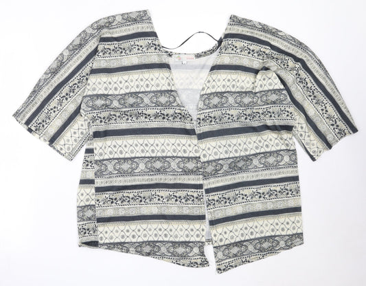 Womens UK Size M Cameo Rose Grey Cardigan Jumper