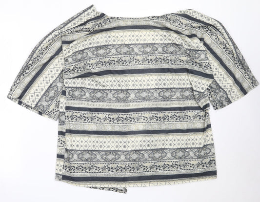 Womens UK Size M Cameo Rose Grey Cardigan Jumper