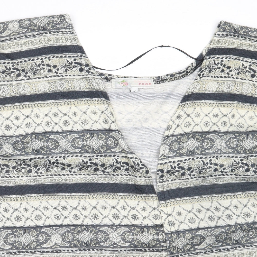 Womens UK Size M Cameo Rose Grey Cardigan Jumper
