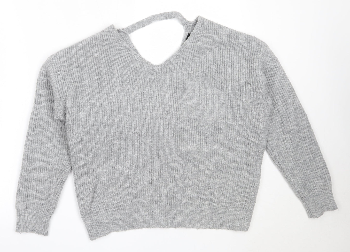 Womens UK Size M New Look Grey Pullover Jumper