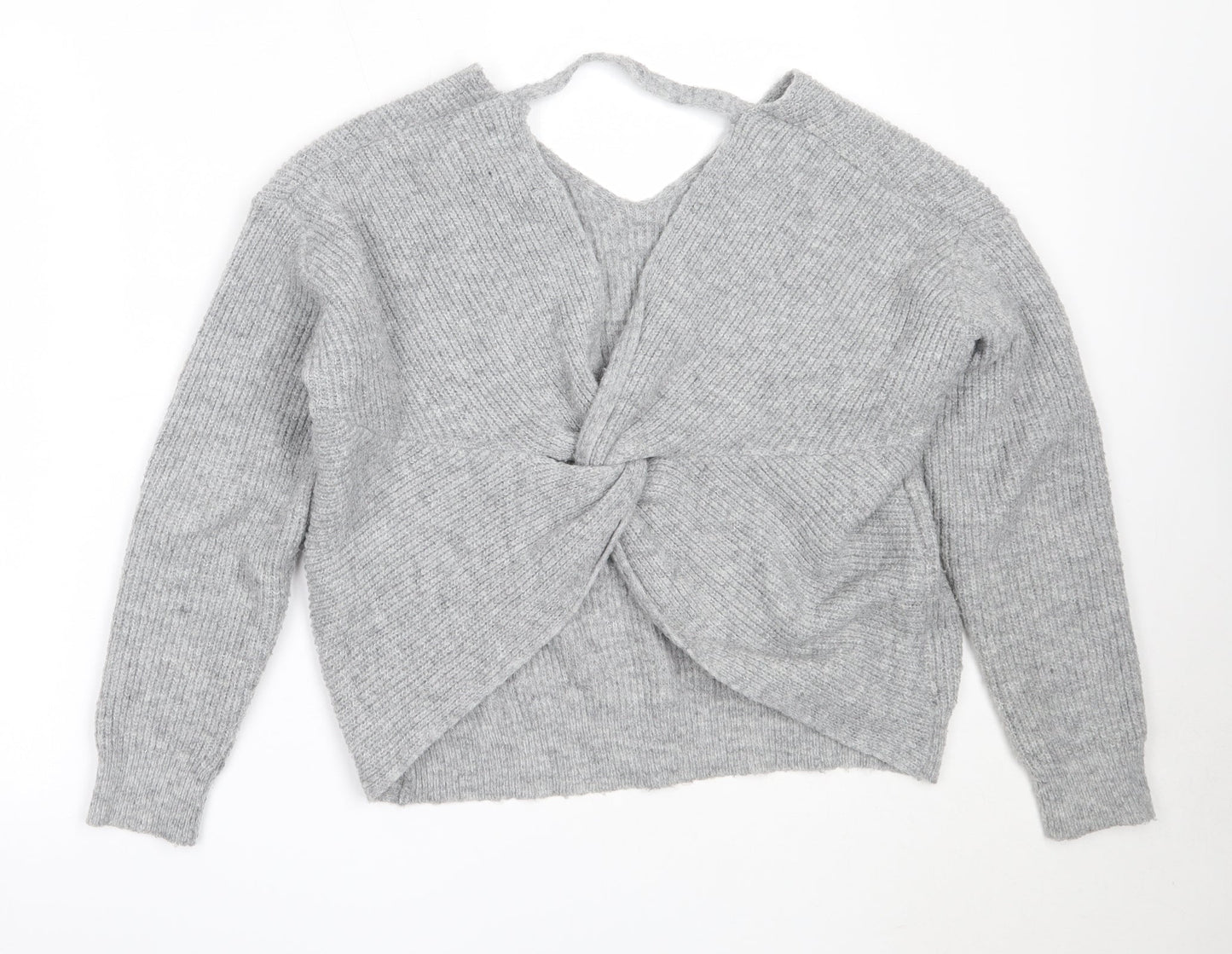 Womens UK Size M New Look Grey Pullover Jumper
