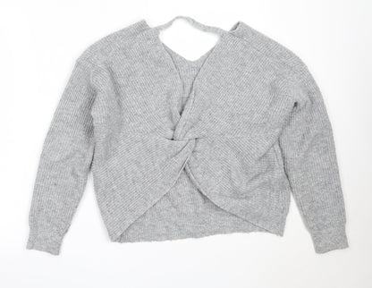 Womens UK Size M New Look Grey Pullover Jumper