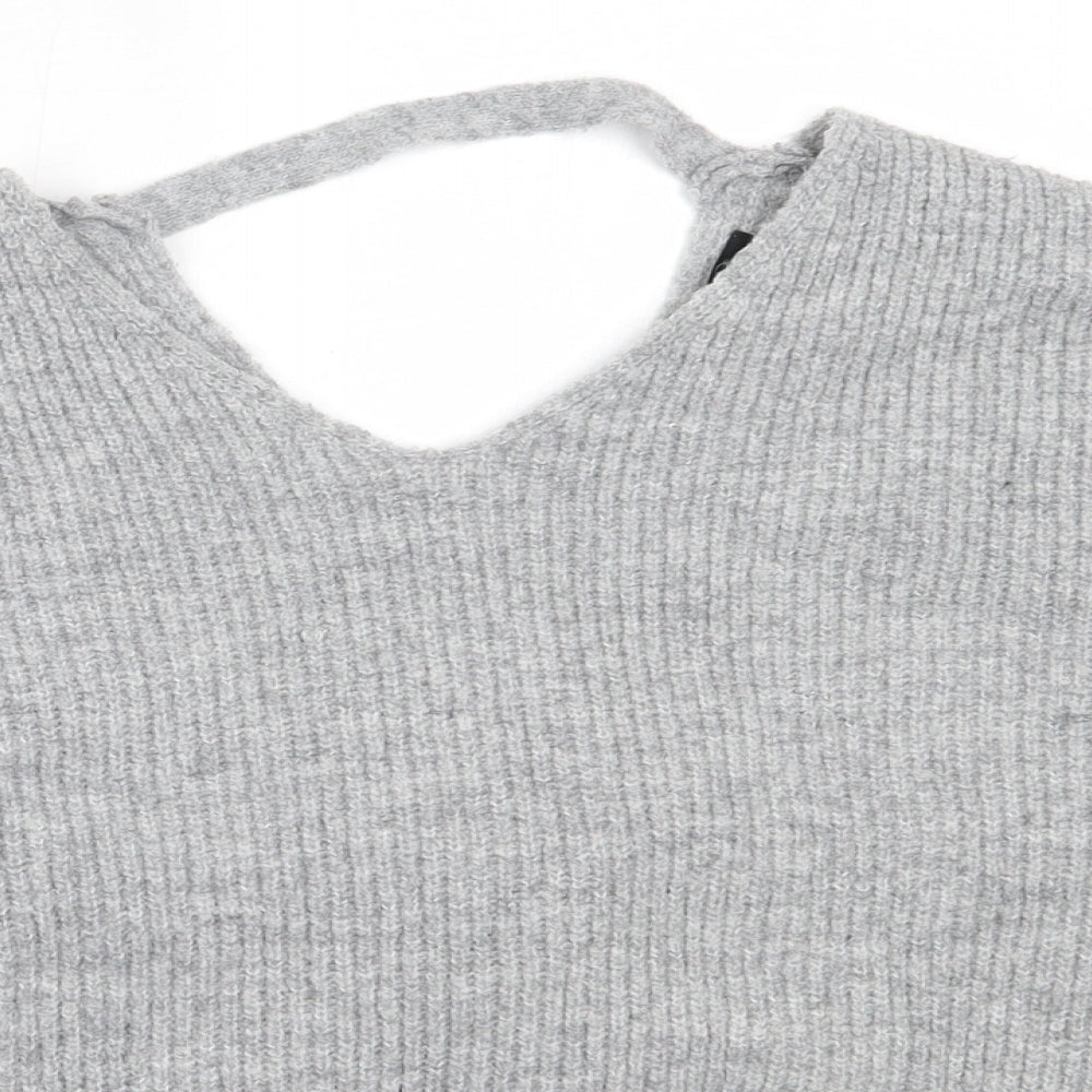 Womens UK Size M New Look Grey Pullover Jumper