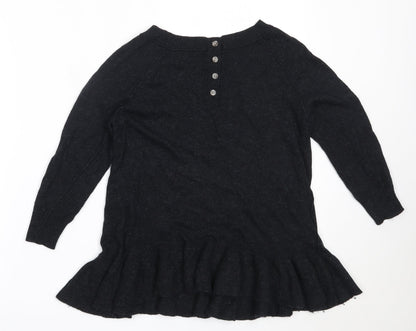 Womens UK Size 6 Topshop Black Pullover Jumper