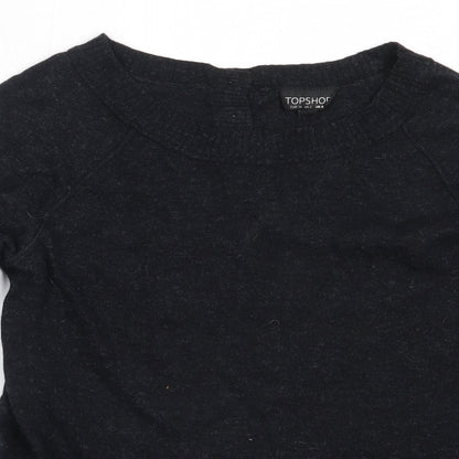Womens UK Size 6 Topshop Black Pullover Jumper