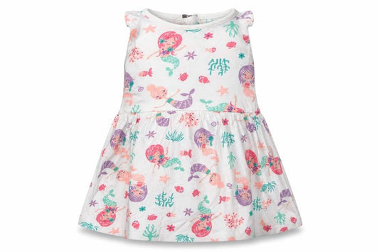 Evie Angel Girls White  Cotton Fit & Flare  Size 2-3 Years  Round Neck