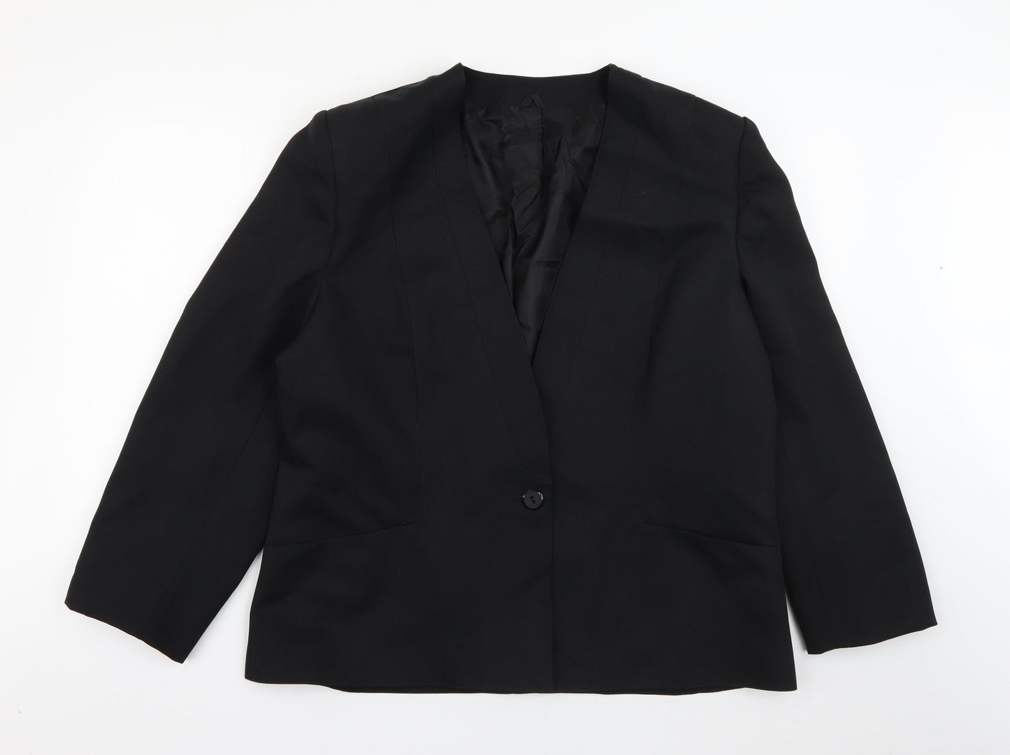 Womens UK Size 10 Preworn Regular Black Blazer