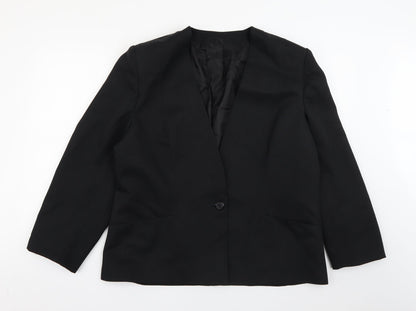 Womens UK Size 10 Preworn Regular Black Blazer