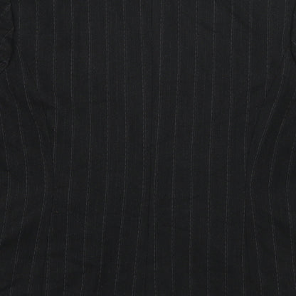 Autonomy Womens Grey Striped Polyester Jacket Blazer Size 12