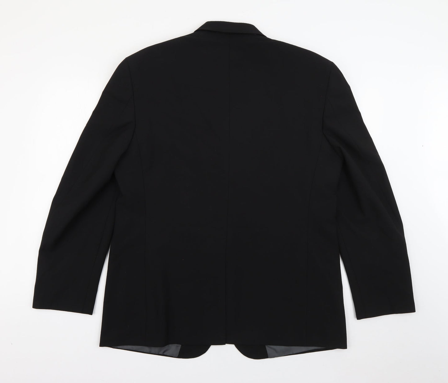 George Mens Black  Polyester Jacket Blazer Size L