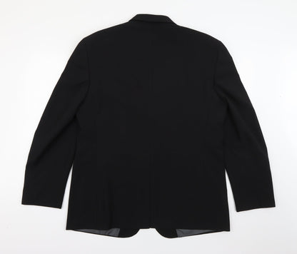 George Mens Black  Polyester Jacket Blazer Size L