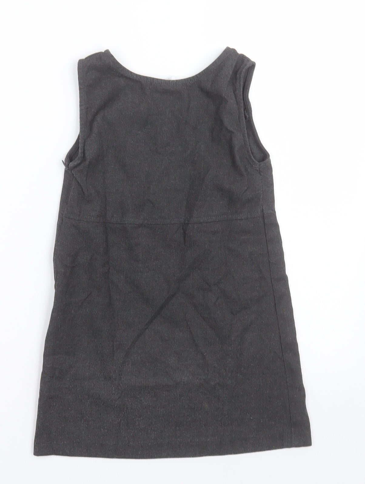 whites  Girls Grey  Polyester A-Line  Size 5-6 Years  Crew Neck Zip - School Wear