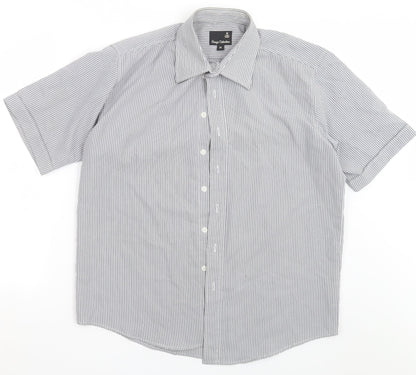 Mens UK Size M Giorgio White  Button-Up Short Sleeve Casual Shirt