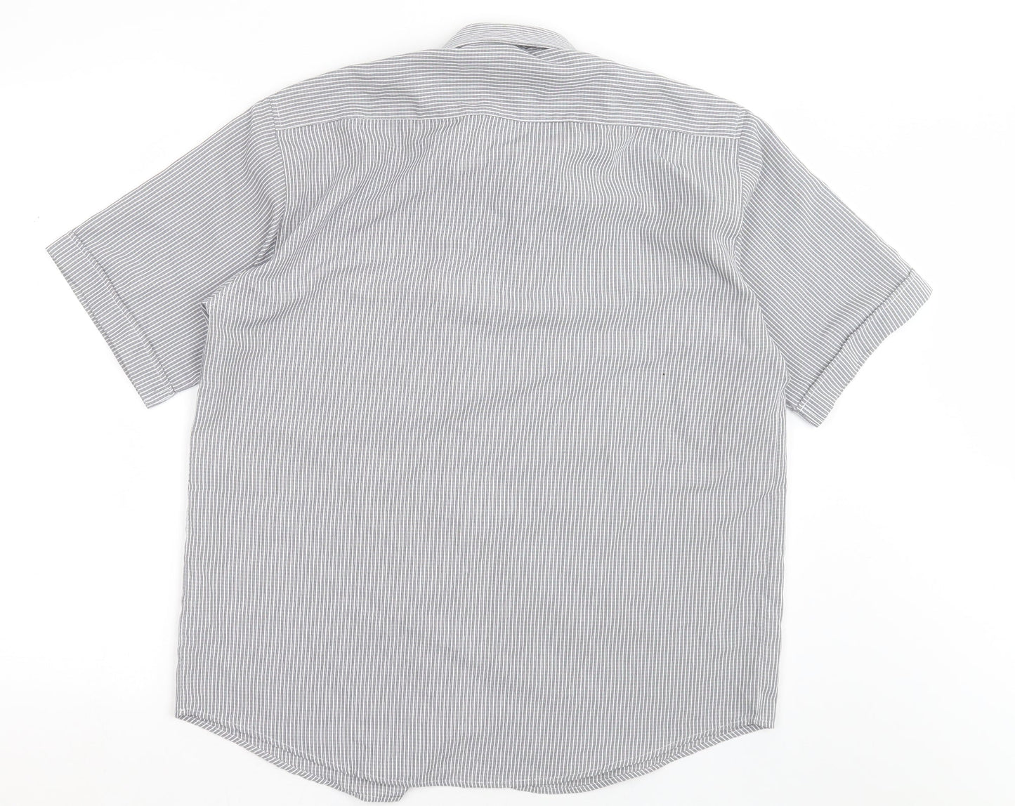 Mens UK Size M Giorgio White  Button-Up Short Sleeve Casual Shirt