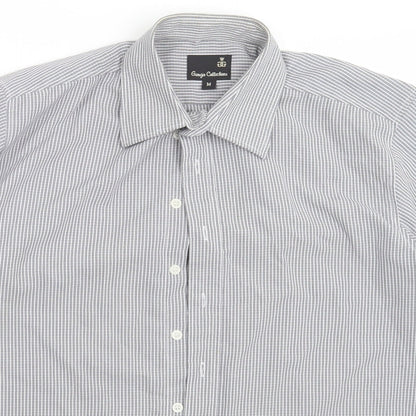 Mens UK Size M Giorgio White  Button-Up Short Sleeve Casual Shirt