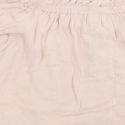 Primark Womens Pink  Cotton Basic Blouse Size 12 Off the Shoulder