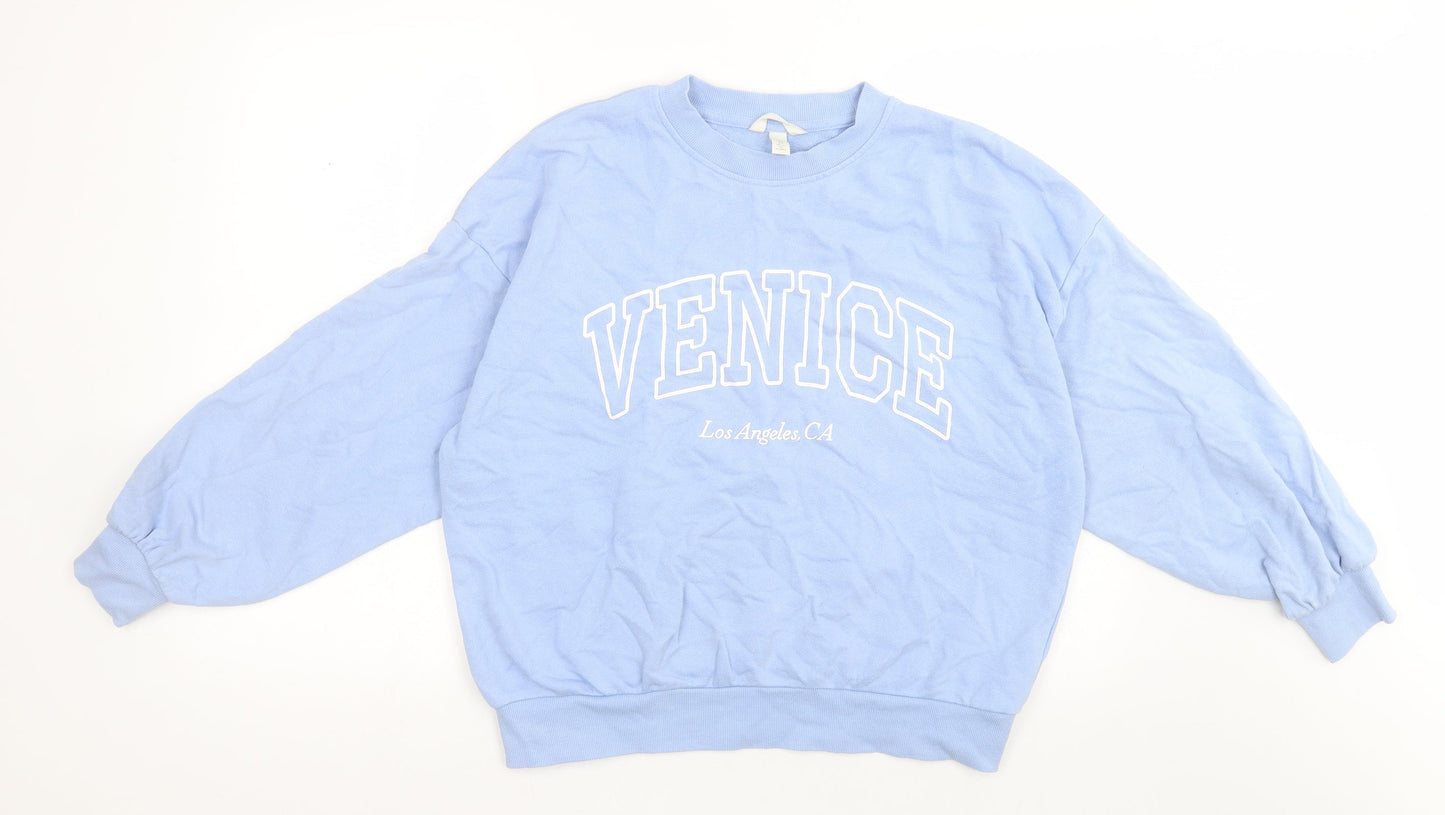 H&M Womens Black  Cotton Pullover Sweatshirt Size S  Pullover - Venice