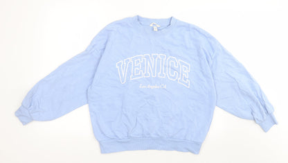 H&M Womens Black  Cotton Pullover Sweatshirt Size S  Pullover - Venice