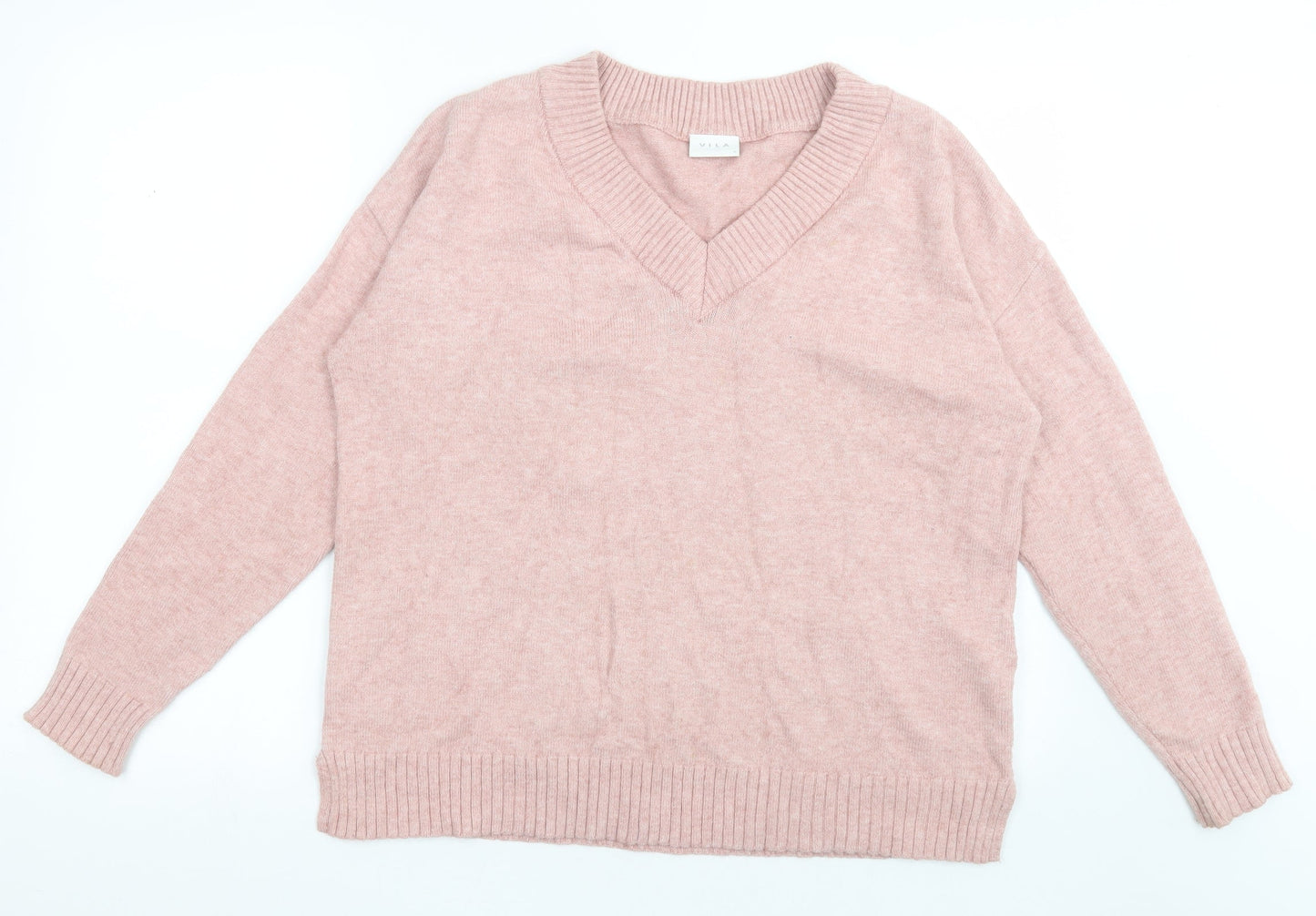 Womens UK Size M VILA Pink Pullover Jumper