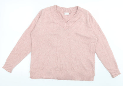 Womens UK Size M VILA Pink Pullover Jumper