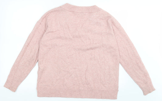 Womens UK Size M VILA Pink Pullover Jumper